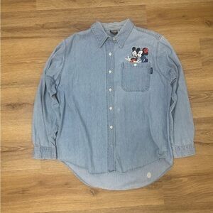 Vintage 90s Disney Mickey Unlimited Denim button up